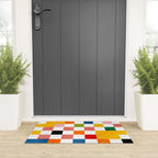 Abstract summer checkerboard Welcome Mat Gallery Image 3