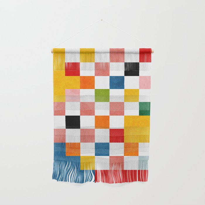 Abstract summer checkerboard Wall Hanging Gallery Image 1