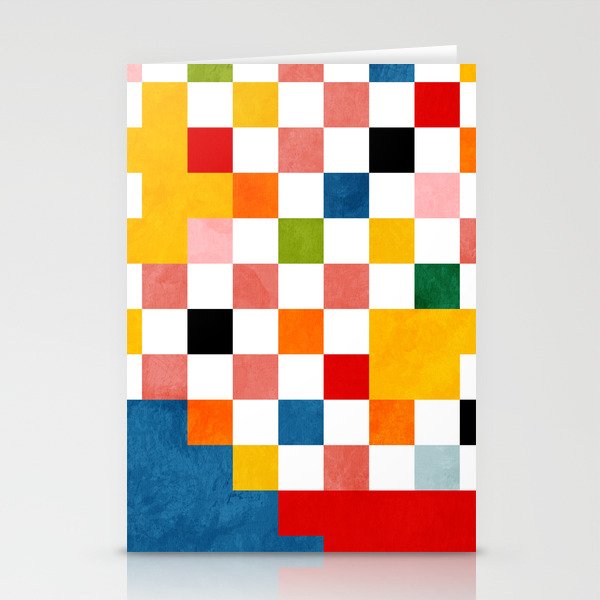 Abstract summer checkerboard Stationery Card Gallery Image 2