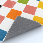 Abstract summer checkerboard Rug Gallery Image 4