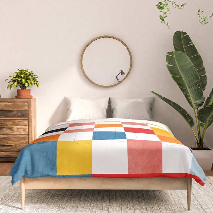 Abstract summer checkerboard Comforter Gallery Image 3