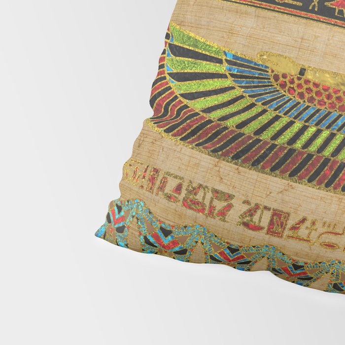 Egyptian Goddess Isis Ornament on papyrus Pillow Sham Gallery Image 4