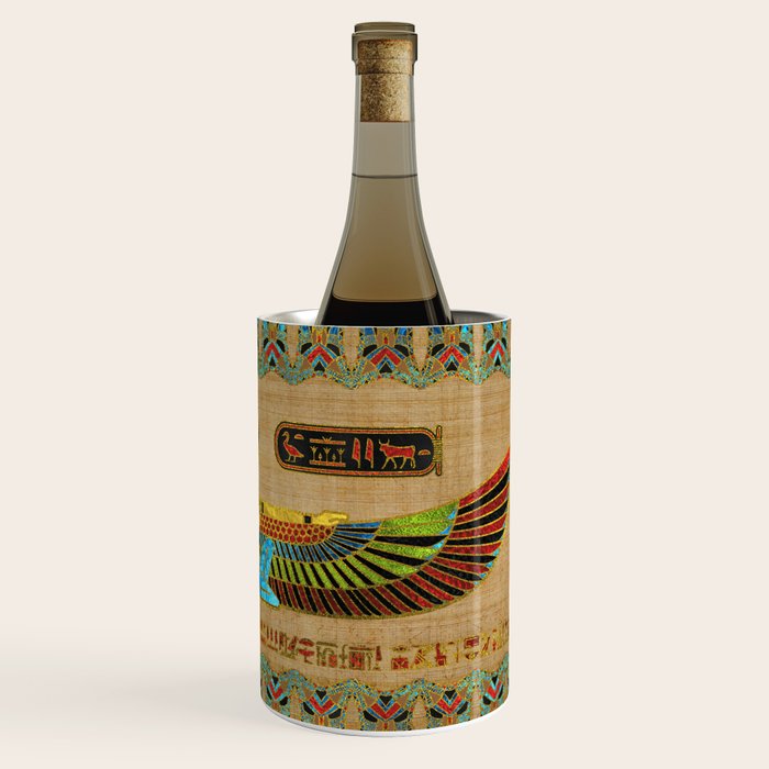 Egyptian Goddess Isis Ornament on papyrus Wine Chiller Gallery Image 3