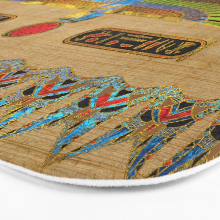 Egyptian Goddess Isis Ornament on papyrus Bath Mat Gallery Image 3