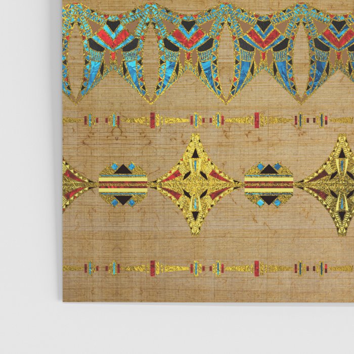 Egyptian Goddess Isis Ornament on papyrus Poster Gallery Image 3
