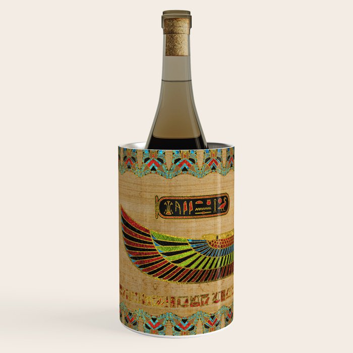 Egyptian Goddess Isis Ornament on papyrus Wine Chiller Gallery Image 2