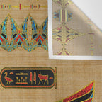 Egyptian Goddess Isis Ornament on papyrus Wall Tapestry Gallery Image 3