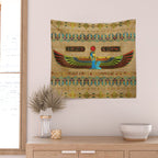 Egyptian Goddess Isis Ornament on papyrus Wall Tapestry Gallery Image 2
