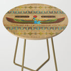 Egyptian Goddess Isis Ornament on papyrus Side Table Gallery Image 2