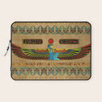 Egyptian Goddess Isis Ornament on papyrus Laptop Sleeve Gallery Image 1