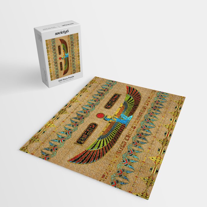 Egyptian Goddess Isis Ornament on papyrus Jigsaw Puzzle Gallery Image 2