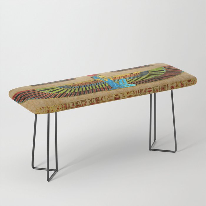 Egyptian Goddess Isis Ornament on papyrus Bench Gallery Image 1