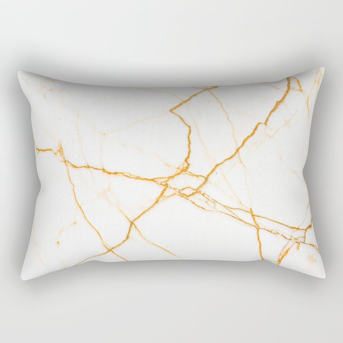 Gold + Marble Rectangular Pillow Gallery Image 1