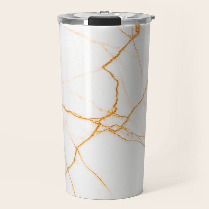 Gold + Marble Travel Mug Gallery Image 1