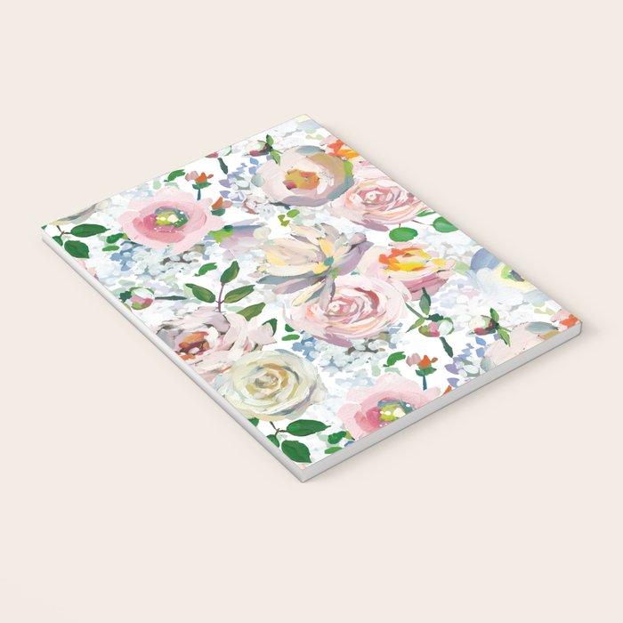Hand Drawn Vintage Spring Claude Monet Botanical Flower Garden Notebook Gallery Image 3