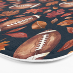 Fall Football - Navy Bath Mat Gallery Image 3