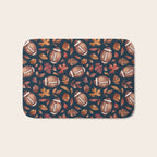 Fall Football - Navy Bath Mat Gallery Image 1