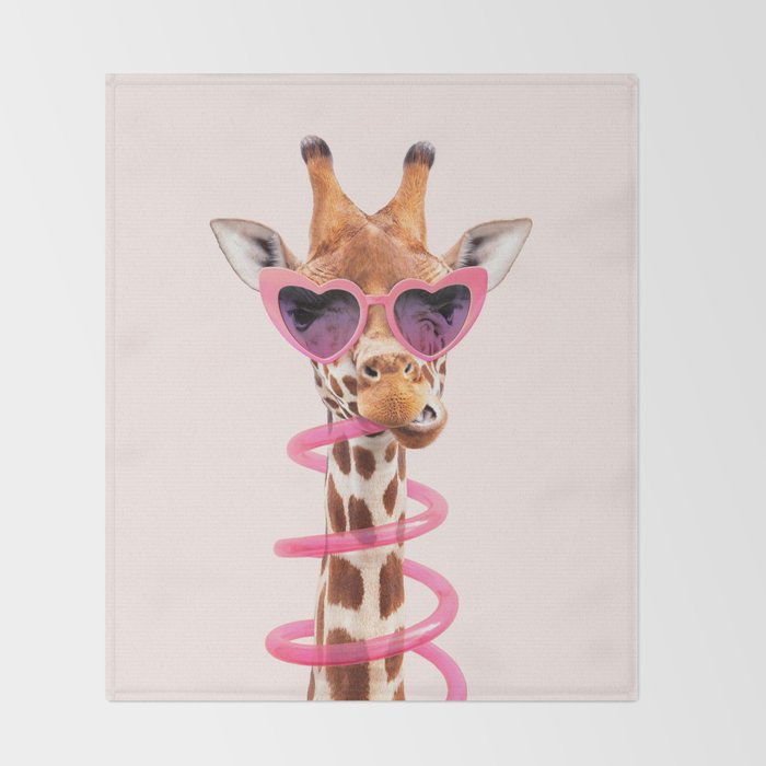 THIRSTY GIRAFFE Throw Blanket Gallery Image 2