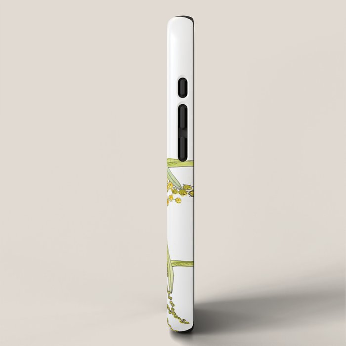 Australian Wattle Flower, Illustration iPhone Case Gallery Image 2