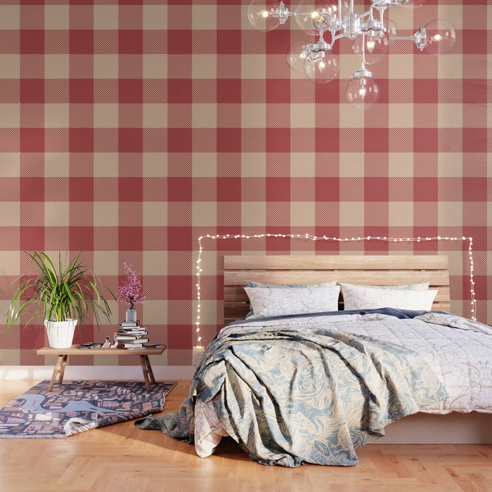 Amberlight Baked Apple Gingham - Cozy Heirloom Wallpaper Gallery Image 3