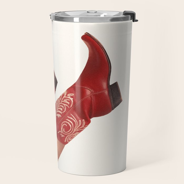 These Boots - Rouge Deep Red Travel Mug Gallery Image 2