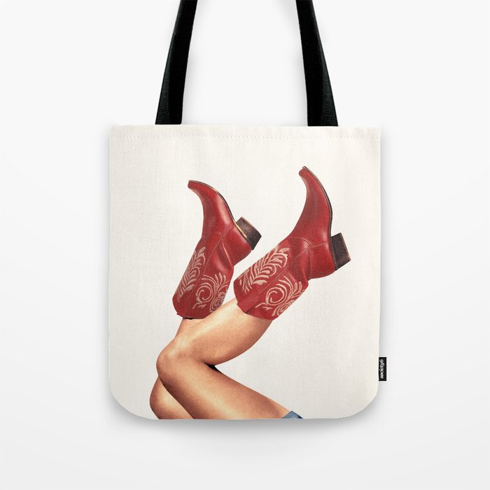These Boots - Rouge Deep Red Tote Bag Gallery Image 1