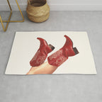These Boots - Rouge Deep Red Rug Gallery Image 1