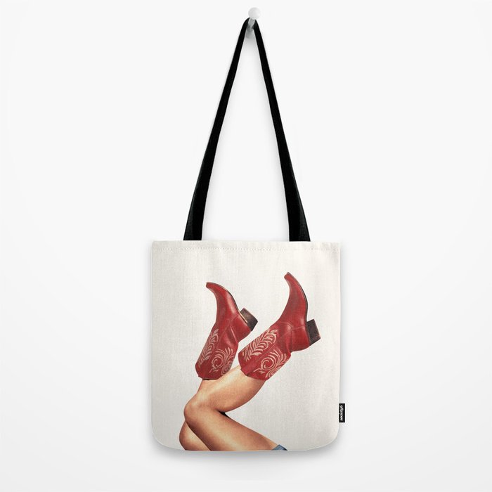 These Boots - Rouge Deep Red Tote Bag Gallery Image 2