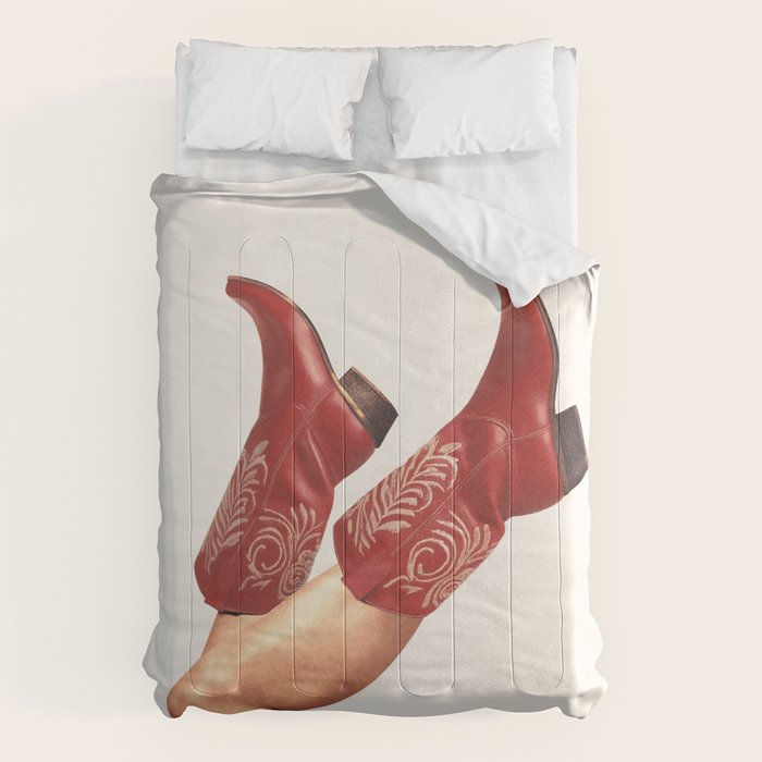 These Boots - Rouge Deep Red Comforter Gallery Image 1