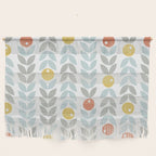 Mid Century Modern Retro Leaf and Circle Pattern Wall Hanging Gallery Image 1