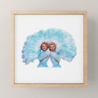 Sisters - White Christmas - Watercolor Mini Art Print Gallery Image 1