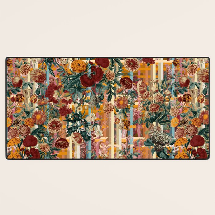 Floral and Tartan Pattern Desk Mat Gallery Image 3