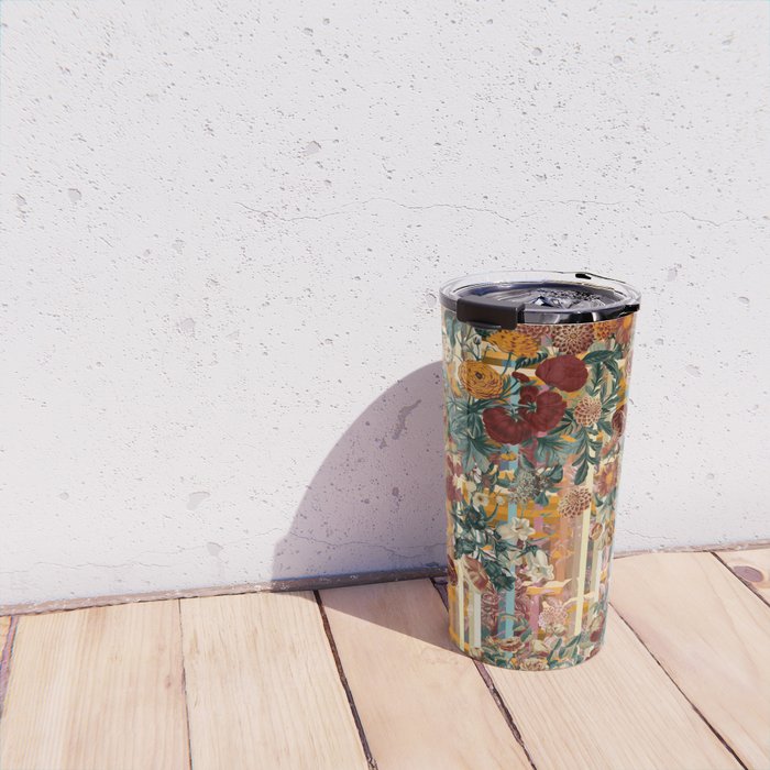 Floral and Tartan Pattern Travel Mug Gallery Image 4