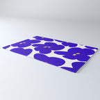 Blue Retro Flowers #decor #society6 #buyart Rug Gallery Image 3