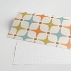 Mid Century Modern Star Pattern 817 Orange Brown Blue and Olive Green Wrapping Paper Gallery Image 2