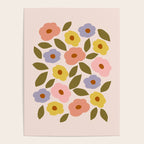 Muted Retro Ditsy Floral Pattern - Vintage Flowers Seamless Design Poster Gallery Image 4