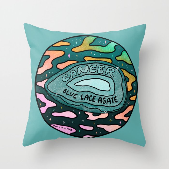 Cancer Crystal Throw Pillow Gallery Image 6