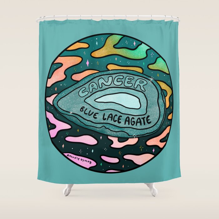 Cancer Crystal Shower Curtain Gallery Image 1