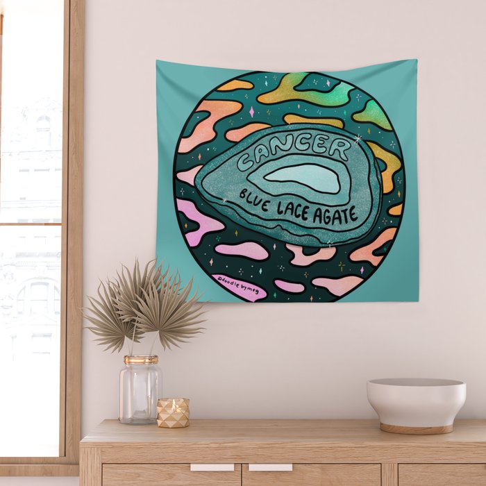 Cancer Crystal Wall Tapestry Gallery Image 2