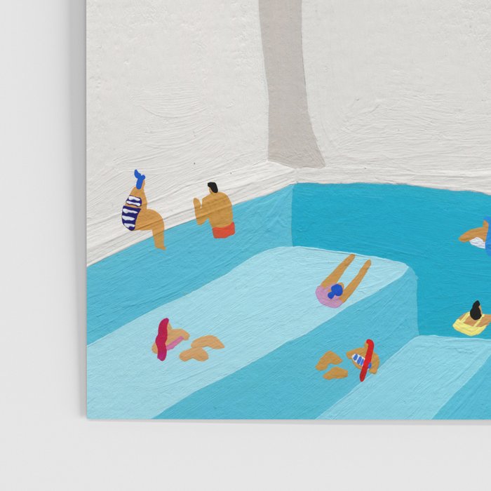 Santorini Greece swimming pool summer vacation Europe travel poster - "Santorini Sun" Poster Gallery Image 3