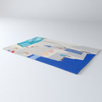 Santorini Greece swimming pool summer vacation Europe travel poster - "Santorini Sun" Rug Gallery Image 3