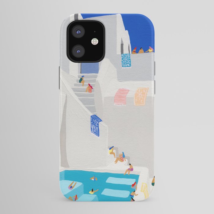 Santorini Greece swimming pool summer vacation Europe travel poster - "Santorini Sun" iPhone Case Gallery Image 41