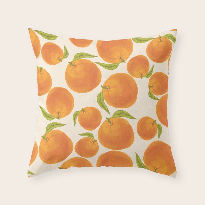 Oranges Throw Pillow Gallery Image 1