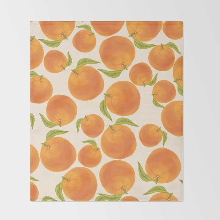 Oranges Throw Blanket Gallery Image 2