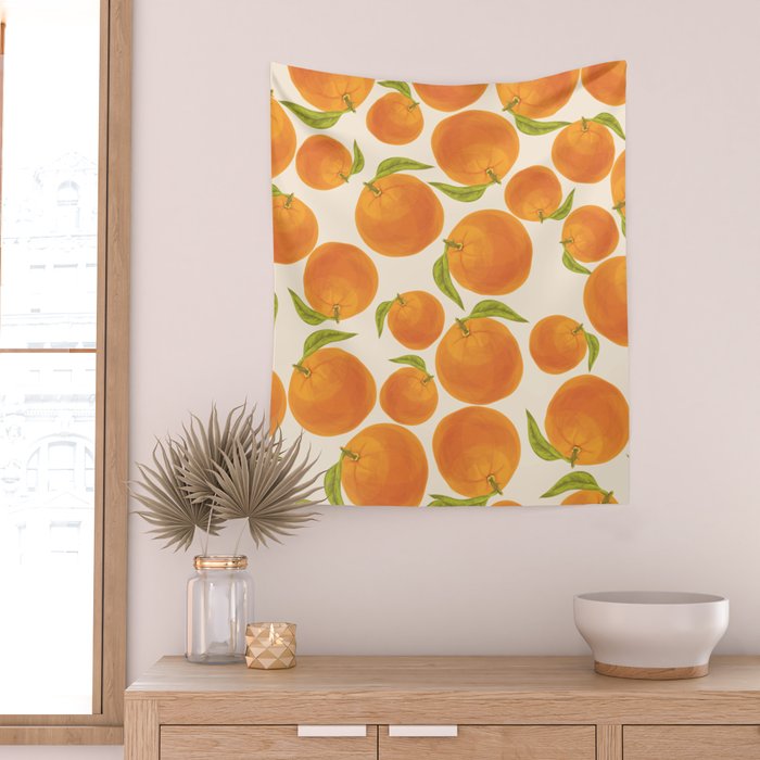 Oranges Wall Tapestry Gallery Image 2