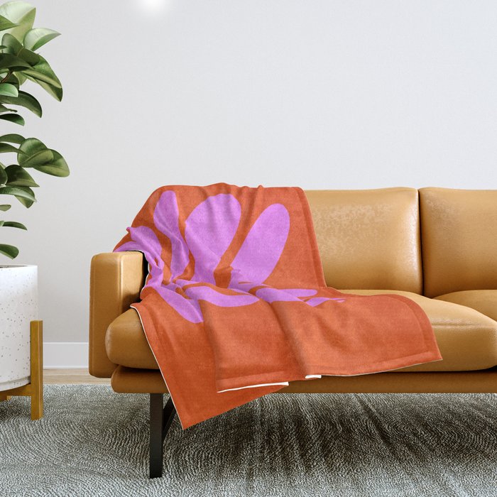 Flamingo & Orioles: Matisse Paper Cutouts 10 Throw Blanket Gallery Image 1