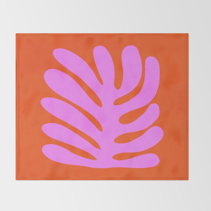 Flamingo & Orioles: Matisse Paper Cutouts 10 Throw Blanket Gallery Image 2