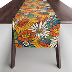 70s Retro Floral - Bold Table Runner Gallery Image 1