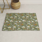 Baby animals in the leafy forest G Rug Gallery Image 1