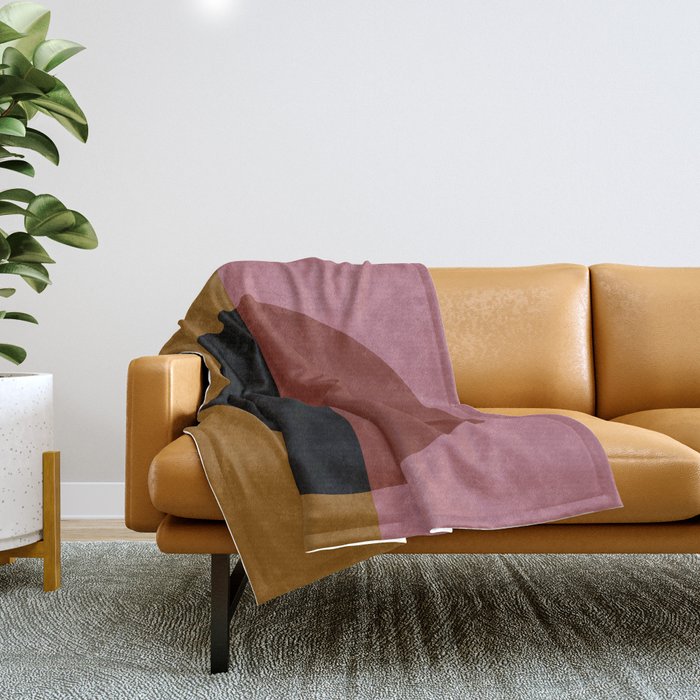 Color Block Abstract XII Throw Blanket Gallery Image 1